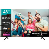 Изображение автомобильного телевизора Телевизор LED Hisense 43" 43A6BG черный Ultra HD 60Hz DVB-T DVB-T2 DVB-C DVB-S DVB-S2 USB WiFi Smart TV (RUS)