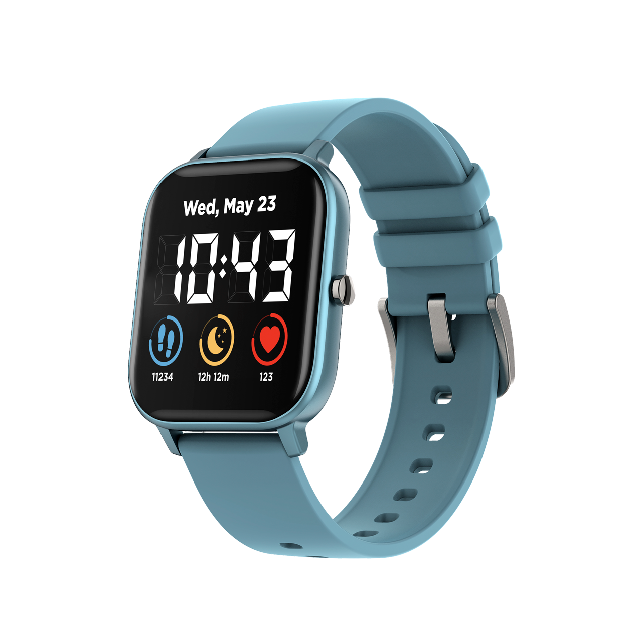 Смарт-часы CANYON Wildberry SW-74 Smart watch, 1.3inches TFT full touch  screen, Zinc plastic body, IP67 waterproof, multi-sport mode, compatibility  with iOS and android, blue body with blue silicon belt, Host: 43*37*9mm,  Strap: