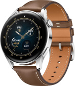 Смарт-часы HUAWEI WATCH 3, 1.43", Steele-Brown Leather Strap