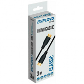 EXPLOYD EX-K-993 HDMI-HDMI V1.4 3М круглый чёрный