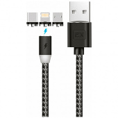 EXPLOYD EX-K-788 3в1 USB - microUSB/8 Pin/TYPE-C 1М 2.1A M чёрный