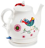 Изображение чайника электрического Чайник электрический Endever Skyline KR-410 C.  1 600 Вт, керам. корпус , 1,6л, белый с рисунком