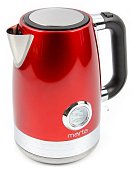 Изображение чайника электрического Чайник MARTA MT-4551 красный рубин 2200W Объем-1,8л  корпус-нерж.сталь, автоотключение при закипании/отсутствии воды, датчик температуры, 304 сталь